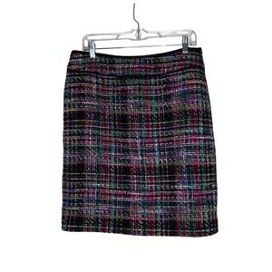 Talbots Tweed Skirt Women Size 10 Wool Blend Straight Career *